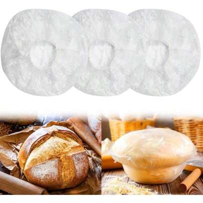 100 Fundas para Fermentación 42cm, Gorros Ducha para Pan Masa Madre, Levar Pan, Tapas para Tarros Fermentación Reutilizables, Cubiertas para Kéfir, Kombucha, Queso, Tarros