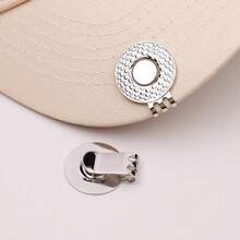 1pc Golf Hat Button Clip, Metal Material, Magnetic Hat Clip, No-Sew Adsorption Decorative Accessory, Suitable For Collar, Cuff, Pant Leg. Hat Fixing Buckle, Multi-Purpose Use, Holiday, Christmas, Birthday Gift, 6 Colors Available - A - View 4