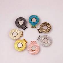 1pc Golf Hat Button Clip, Metal Material, Magnetic Hat Clip, No-Sew Adsorption Decorative Accessory, Suitable For Collar, Cuff, Pant Leg. Hat Fixing Buckle, Multi-Purpose Use, Holiday, Christmas, Birthday Gift, 6 Colors Available - A - View 9