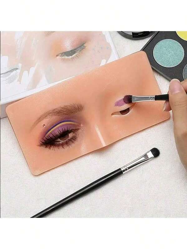 1 pieza Cabeza de práctica de maquillaje de silicona - Tacto realista y fácil de limpiar - Perfecta para artistas y principiantes - Herramienta ideal para dominar las habilidades de maquillaje, maquillaje, asequible, decoración de la habitación, tocador, viaje, dormitorio, regalo, regalo para mujeres, herramienta de práctica de maquillaje