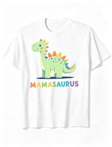 Mujer Estampada Manga Corta Cuello Redondo Holgada Suave Otoño Verano Playa Vacaciones Oficina Casual Versátil - Blanco - Ver 1