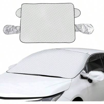 Car Windshield Snow Cover With Side Mirror And Hook Magnetic Windshield Cover And Snow Car Windshield Shade Foldable Large SUV/Pickup/Truck/MPV(57" X 43")