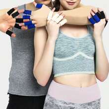 10PCS Multi-Color Stretchable Finger Support Sleeves, Suitable For Sports Basketball, Volleyball, Badminton, Tennis, Daily Protection For Finger Recovery, Flexible Finger Protection Function - Multicolor - View 2
