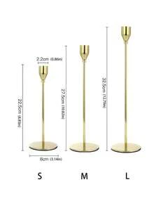 1pc Tall Metal Iron Single Head Candle Holder Ornament, Home Candle Holder Wedding, Small Candle Holder Dining Table Romantic Candlelight Dinner Decoration, Valentine's Day, Wedding Anniversary, Romantic Atmosphere - Multicolor - View 11
