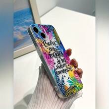 Funda protectora transparente anti-impactos con la frases motivadoras "Confía en la magia de los nuevos comienzos", compatible con iPhone 15/14/13/12/11/7/8/7Plus/8Plus/XSMAX/XS/X/XR. - Color mixto 1 - Ver 3