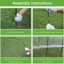18/30 Piezas, Aros de Invernadero, Aros de Jardín, Para Marco de Soporte de Túnel de Jardín Resistente, Adecuado para Jardines, Granjas, Patios, Invernaderos Agrícolas - negro - Ver 8