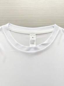 Camiseta de manga corta para hombre, con cuello redondo, estampado, versátil y novedosa, para la moda de verano. - Negro - Ver 9