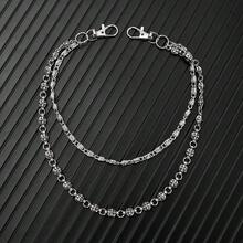 1pc Fashion Punk Star Geometric Chain Waist Chain, Men's Personalized Hip-Hop Multi-Layer Body Chain, Suitable For Pants Decoration, Daily Music Festival Party Outfit, Unisex, Can Be Used As Jewelry Gift - Multicolor - View 5