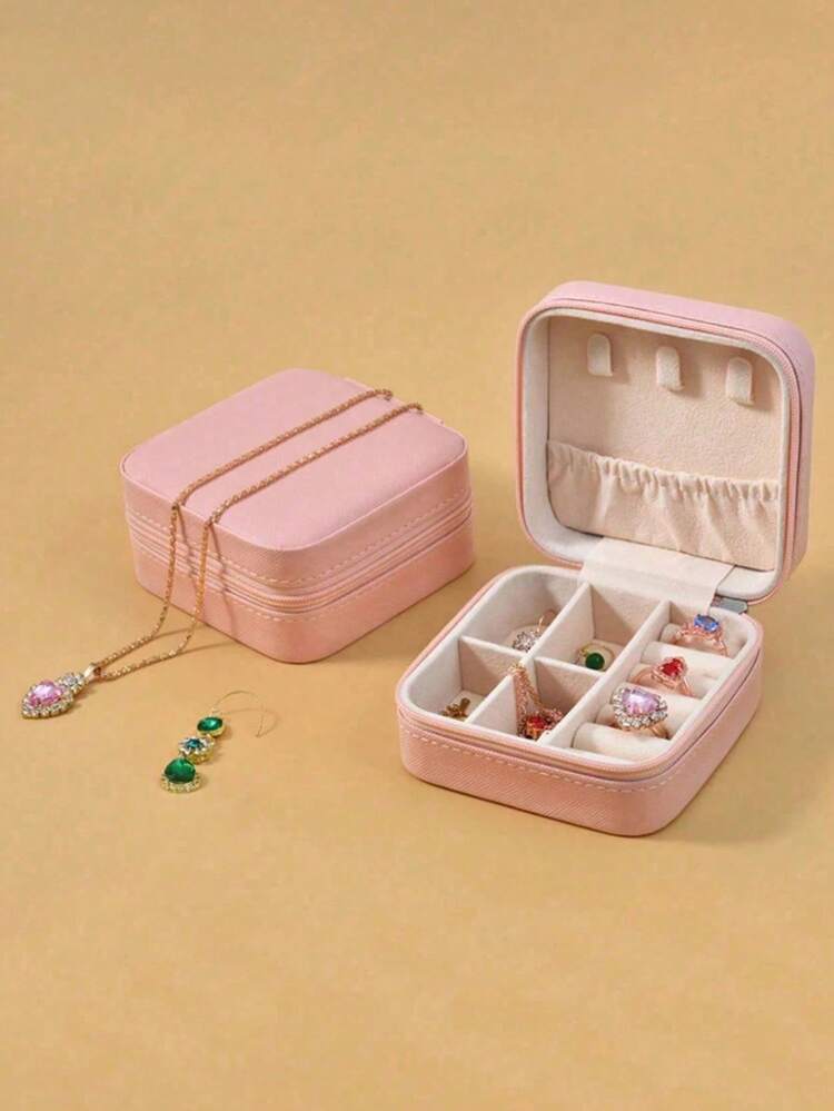 2/1pc Multi-Functional Travel Jewelry Box, Mini Waterproof Jewelry Organizer, Detachable Jewelry Storage Box, Women Rings Box, Travel Essentials, Travel Accessories, Bathroom Accessories, Suitable For Storing Rings, Earrings, Necklaces, Watches, Lipsticks, Bracelets And Other Jewelry, Great For Graduation, Birthday, Mother's Day, Valentine's Day Gifts, Wedding Decor, Bedroom Decor - Multicolor - View 21