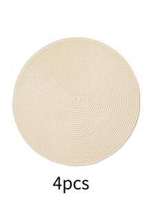 Bộ 1/4/6 miếng lót bàn ăn tròn đan, 15 inch, có thể giặt, chống trượt, chịu nhiệt, dùng trang trí bàn, lót bình hoa, phù hợp cho nhà bếp, phòng ăn, tiệc sinh nhật, đám cưới, tiệc đón bé sơ sinh, mùa tựu trường, tụ họp gia đình và các dịp khác - Nhiều màu - Xem 11