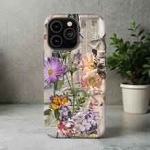 Funda de teléfono con collage floral vintage de mariposas: Estilo Art Déco Botánico para iPhone, HONOR, , OPPO - Multicolor - Ver 8