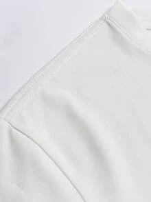 Fashionable Print Men'S Round-Neck Short-Sleeve Shirt with a Cool Street Style, Suitable for Young People Who Seek Individuality And Avant-Garde - Bianco - Visualizzare 3