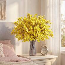 1/5pcs Starry Sky Simulation Bouquet And Artificial Flowers, Realistic Texture, Suitable For Indoor/Outdoor Decoration, Home Decor, Wedding Decoration, Tabletop Decoration, Halloween Decoration, Autumn Decoration - Yellow - View 6