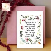 Best Friend Card Suitable For Birthdays, Weddings, Easter & More - Name/Message/Photo Blanks, Friendship Gift For Teachers, For All Life Stages - One Size Fits All - View 2