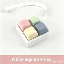 Creative Macaron Color Keycap Stress Relief Toy Square 4-Key Mechanical Keyboard Keycap Stress Relief Toy - Multicolor - View 9