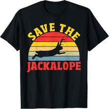 Jackrabbit Mythical Animal Cryptozoology Save The Jackalope T-Shirt - Black - View 10