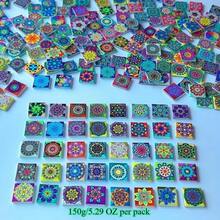 150/300g/Pack Mixed Color Mandala Pattern DIY Mosaic Glass Decorative Tiles, Suitable For DIY Projects, Living Room, Kitchen, Bathroom, Home Decor, Art Creative Wall And Floor Decoration, DIY Craft Materials - Mixed Colors - View 9