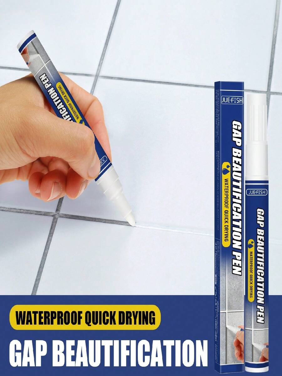 Grout Pen For Living Room, Bedroom, Bathroom Floor, Sink, Tile Gaps, Waterproof, Stain Removal, Our Tile Repair Pen Contains Penetration Enhancer And Corrosion Inhibitor, It Can Waterproof And Anti-Mold, Easy To Operate, Fast Drying Ink