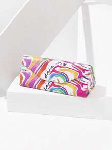 1pc Colorful Printed Pattern Women's Fashion Foldable Glasses Case - Multicolor - View 20