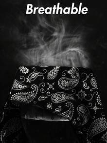 1/2/3/5pcs Classic Paisley All-Over Print Musion Logo Balaclava, Breathable Mesh Full Face Motorcycle Mask, Windproof Dustproof Helmet Liner Headwear, Suitable For Motorcycle Riding, Hip-Hop Street Style - Multicolor - View 5