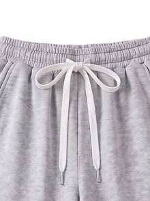 Women's Spring/Autumn Sports Casual Pants, Multi-Functional Athletic Long Pants, Suitable For Running, Cycling, Gym Workout Fall - Light Grey - View 4