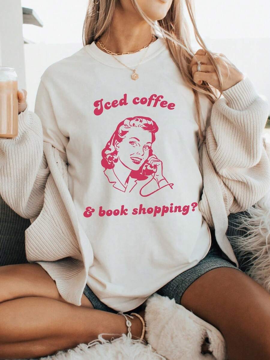 fashion Comfortable Color Mom T-shirtRetro Mom T-shirt women's gift T-shirtsholiday T-shirts Summer T-shirts parties Round Collarshopping - Blanco - Ver 1