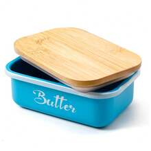 Butter Dish With Lid, Metal Butter Storage Box, Kitchen Utensils, Double-Layer Silicone Seal, Retro Kitchen Decor - Multicolor - View 13