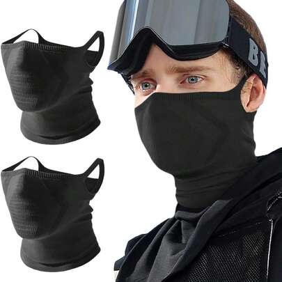 1 buah Masker Leher Setengah Wajah Unisex Bergaya Vintage dengan Tali Telinga, Bernapas, Bermotif Geometris, Cocok untuk Aktivitas Luar Ruangan, Bersepeda, Mendaki, Lari, Ski, Cosplay, dan Lainnya