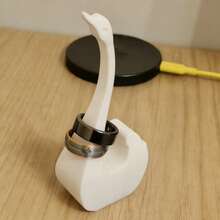[Swan Love] 3D Printed Swan-Shaped Ring Holder, Romantic Gift For Wedding Anniversary, Jewelry Display Stand, Proposal Ring Storage Rack, Decorative Item For Dressing Table, Creative Gift For Girlfriend Or Bride - Swan Storage Rack - View 2