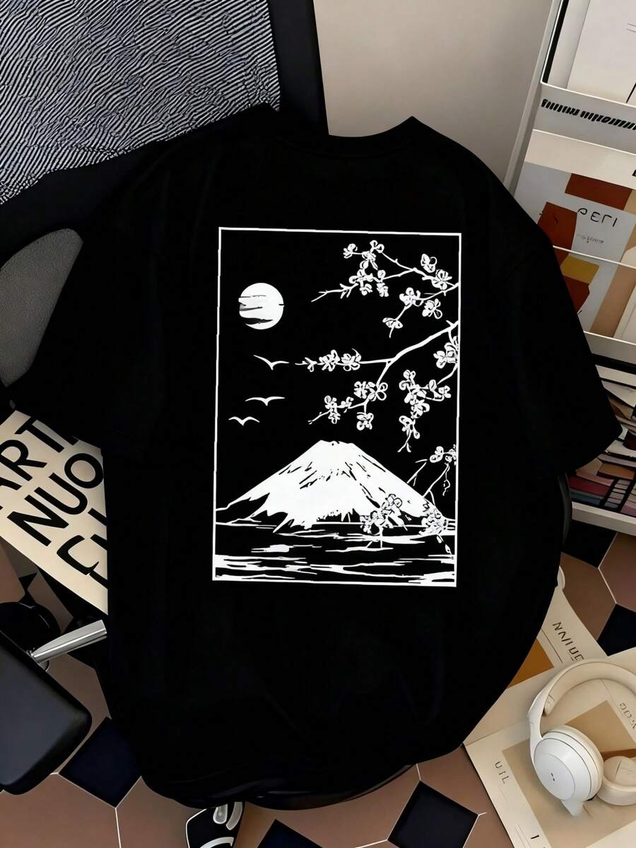 Fashionable Men's T-Shirt - Black - View 1