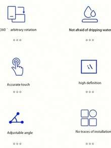 1件 360°可旋轉防水ABS淋浴手機支架，防霧透明支架，浴室、廁所與廚房必備，兼容大多數手機型號 - 均碼 - 查看 6