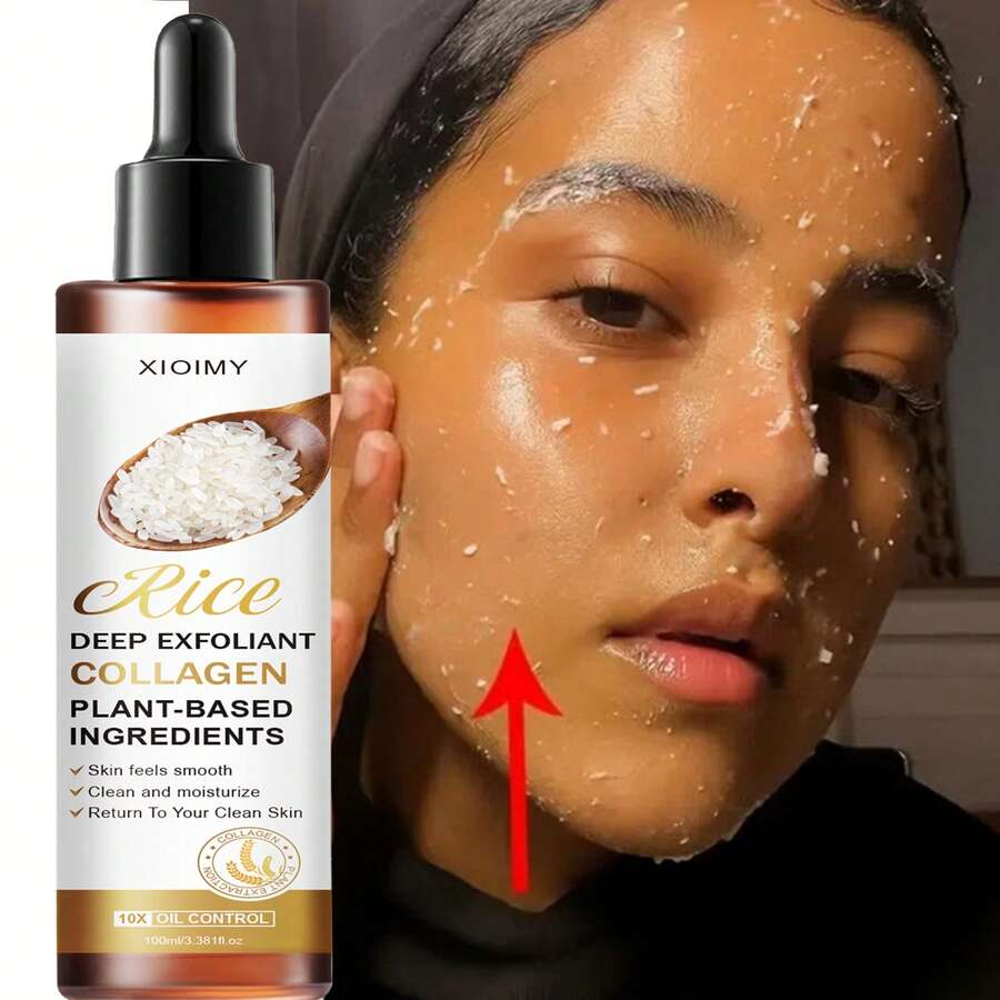 Xioimy Rice Facial Exfoliating Gel 100ml, Deep Cleansing Skin Impurities, Makes Skin More Perfect, Gentle And Non-Irritating, Strong Moisturizing, Makes Skin More Radiant, Suitable For Face, Neck, Arms And Body - Quantity - View 1