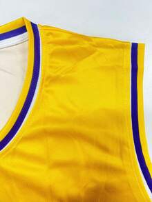 Jersey Basket Bolak-balik yang Dapat Disesuaikan, Seragam Tim yang Dipersonalisasi dengan Nama dan Nomor Kustom untuk Olahraga Pria dan Remaja - Kuning - View 7