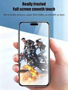 2pcs Matte Privacy Screen Protector, Compatible With IPhone 17 Pro Max 6.9 Inch, Non-Glass Material, Full Coverage Anti-Peeping Anti-Glare Ceramic Film, Anti-Fingerprint, Compatible With Phone Case, Compatible With IPhone 18 Pro Max/18 Pro/17 Pro Max/17 Air/16 Pro Max/16 Pro/16 Plus/16/15 Pro Max/14 Pro Max/13 Mini/12/11/XS Max/XR/8+/7 Plus - Black - View 6