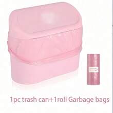 Car Trash Can, Car Seat Back & Door Hanging Storage Box, Multi-Function Car Accessories, Trash Bag, Foldable Storage - A - View 7