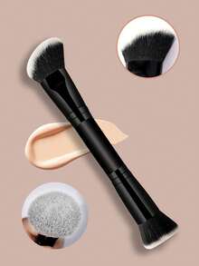 4pcs Dual-Ended Multi-Function Makeup Brushes, Foundation Brush, Blush Brush, Powder Brush, Contour Brush, Eyeshadow Brush, Makeup Tools Designed For Women, Portable - Black - View 5