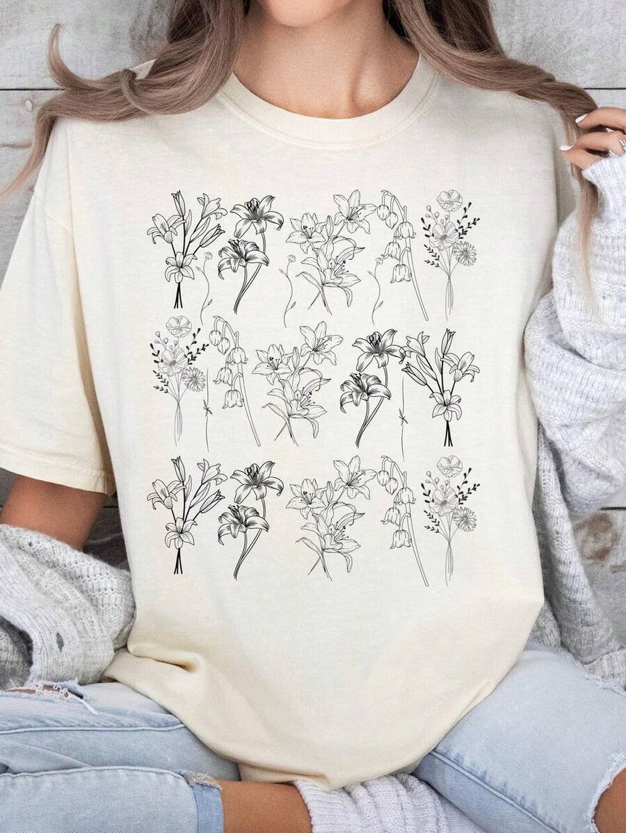 Cuteholiday T-Shirts Pregnant Mom T-Shirt Women's Gift T-ShirtsItalian Summer T-ShirtsRetro Mom T-Shirt Parties Round Collarshopping - 白色 - 查看 1