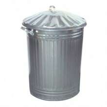 90L Galvanised Metal Rubbish Bin - 90L - View 7
