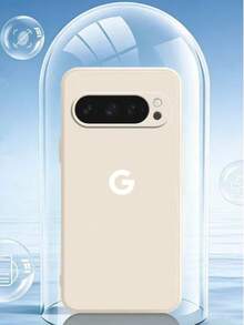 植絨液態親膚感手機殼，適用於 Pixel 6 6a 7 7a 7 Pro 8 8a 8 Pro 9 9a 9 Pro XL 10 10a 10 Pro XL 11 11 Pro XL - 白色 - 查看 3