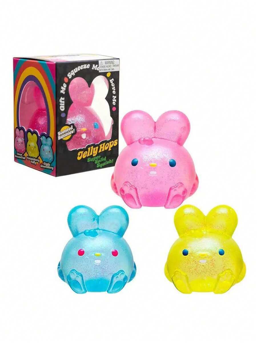 1 buah Mainan Kelinci Squishy Berkilau dalam Kotak, Mainan Pereda Stres Kelinci Kristal Transparan, Lembut, Elastis, dan Memantul Lambat, Cocok untuk Anak-anak, Remaja, dan Dewasa, Suvenir Pesta, Pengisi Tas Hadiah, Hadiah Kelas, Hadiah Ulang Tahun