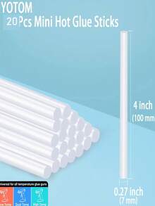 10pcs/20pcs Hot Glue Sticks, 10cm X 0.72cm Mini Size Transparent High Temperature Glue Sticks, Suitable For Crafts, DIY And Home Repair Needs - Hot Melt Adhesive - View 3