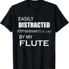 Flutist Funny Quote Professional Musician Orchestra Flute T-Shirt - Black - View 6