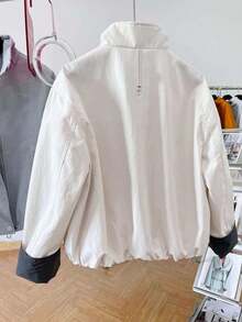 2026 Spring/Autumn New Design Stand Collar Short Jacket Coat Women, Fashionable Windbreaker Versatile Outdoor Sports - Apricot - View 2