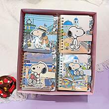 1 buah Buku Catatan Spiral Kartun Snoopy Baru, Buku Harian A7 dengan Tombol Ajaib Kreatif, Buku Catatan Portabel dengan Halaman Dalam Berwarna-warni yang Digambar Tangan untuk Pelajar, Hadiah Tahun Baru, Hadiah Hari Valentine, Hadiah Paskah [Model Acak] - MultiWarna - View 2