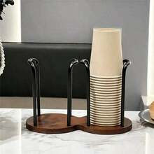 1pc Premium Paper Cup Holder, High-Quality Paper Cup Rack, Desktop Coffee Table Organizer, Tea Cup & Coffee Cup Holder, Suitable For Water Dispenser, Cup Storage Rack, Bar Counter Organizer - Multicolor - View 7