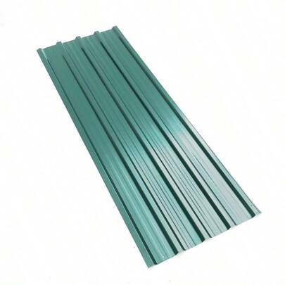 Premium Corrugated Roof Kit 12 Packs Galvanized Steel Panels 0.27mm Steel Roof Panels Only For Roofing Sheets, Garden Sheds,Tool Sheds, Temporary Removable, Rust Proof Screws 20 Years Weatherproof Shed Solution.