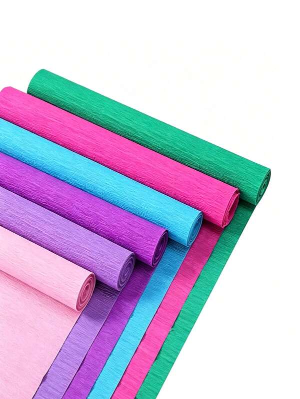 1/3/5pcs-9.8 In-Wide, Vibrant, Multicolored Crepe Paper Streamers, 98 In Per Roll, Suitable For Halloween Party Decorations, Birthday Parties, Bridal Showers, Baby Showers, Graduation Ceremonies, DIY Crafts, Wall Decorations, And Other Occasions