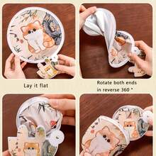 4pcs Cute Cat Folding Fans - Lucky Cat Design, 2-In-1 Cooling Portable Handheld Fan, With Storage Bag, Summer Accessory, Holiday Gift (Cat Pattern Style) - Reflector - View 12