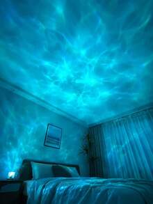 Convierte tu habitación en un espectáculo de luces fluidas, proyector cuadrado de ondas RGB de 16 colores con cable USB Tipo-C - luz policromática - Ver 6