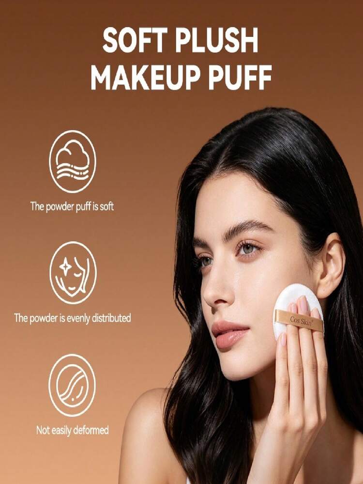 1pc Oil-Control Setting Powder Compact, Soft Flocked Powder Puff - Double-Sided Fine Flocked, Skin-Friendly And Gentle, Absorbs Facial Oil, Oil-Absorbing Makeup Touch-Up Tool, Portable Makeup Sponge, Suitable For Loose Powder, Blending And Setting, Ideal For Creating Flawless Foundation, Contouring And Eye Makeup, Durable Beauty Tool, - Multicolor - View 4